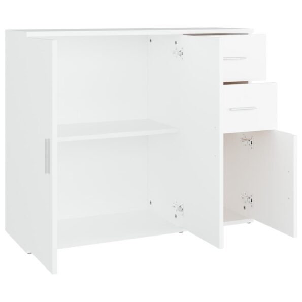 vidaXL Komoda biela 91x29,5x75 cm spracované drevo – Obrázok 8