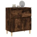 vidaXL Komoda dymový dub 60x35x70 cm spracované drevo – Obrázok 4