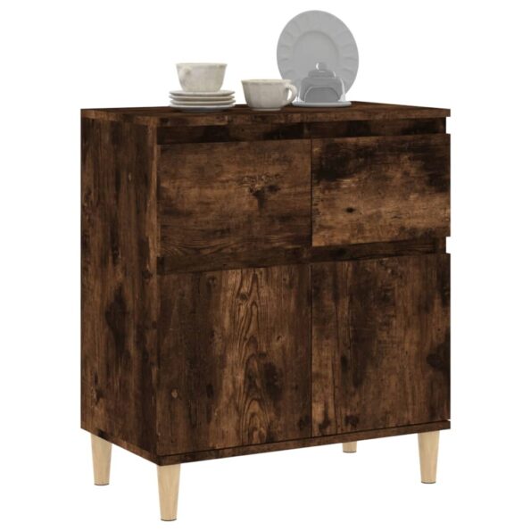 vidaXL Komoda dymový dub 60x35x70 cm spracované drevo – Obrázok 4