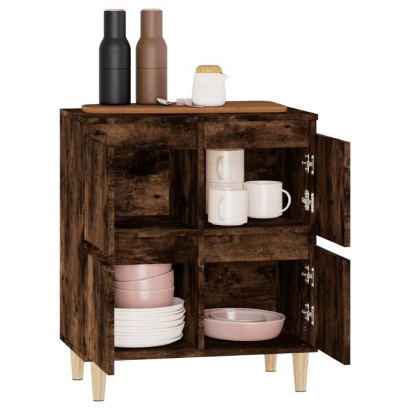 vidaXL Komoda dymový dub 60x35x70 cm spracované drevo – Obrázok 5