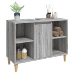 vidaXL Umývadlová skrinka sivý dub sonoma 80x33x60 cm kompozitné drevo – Obrázok 4