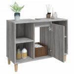 vidaXL Umývadlová skrinka sivý dub sonoma 80x33x60 cm kompozitné drevo – Obrázok 5