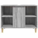vidaXL Umývadlová skrinka sivý dub sonoma 80x33x60 cm kompozitné drevo – Obrázok 6