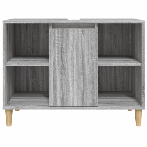 vidaXL Umývadlová skrinka sivý dub sonoma 80x33x60 cm kompozitné drevo – Obrázok 6