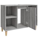 vidaXL Umývadlová skrinka sivý dub sonoma 80x33x60 cm kompozitné drevo – Obrázok 7