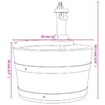 vidaXL Vodná fontána s čerpadlom 28x28x34,5 cm masívna jedľa – Obrázok 9