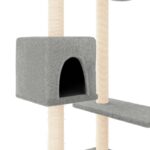 vidaXL Škrabadlo pre mačky so stĺpikmi bledosivé 82 cm – Obrázok 6