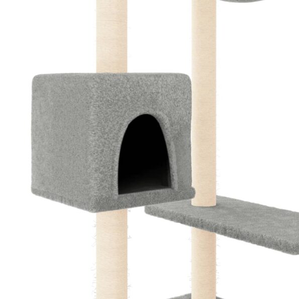 vidaXL Škrabadlo pre mačky so stĺpikmi bledosivé 82 cm – Obrázok 6