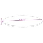 vidaXL Stolová doska Ø70x1,5 cm bambus – Obrázok 4