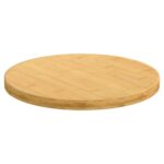 vidaXL Stolová doska Ø50x2,5 cm bambus – Obrázok 2