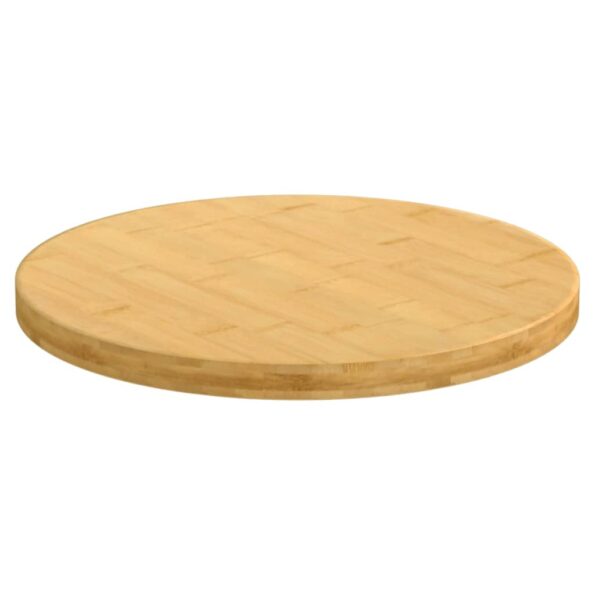 vidaXL Stolová doska Ø50x2,5 cm bambus – Obrázok 2