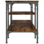 vidaXL TV skrinka dymový dub 121x35x45 cm kompozitné drevo a železo – Obrázok 5