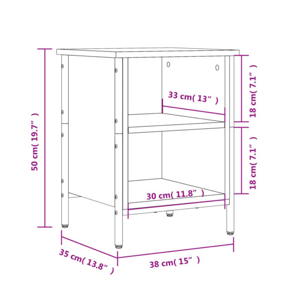 vidaXL Botník hnedý dub 38x35x50 cm kompozitné drevo – Obrázok 9