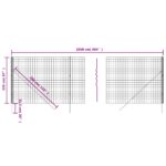 vidaXL Drôtený plot antracitový 2,2x25 m pozinkovaná oceľ – Obrázok 5