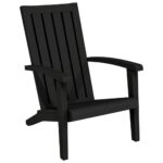 vidaXL Záhradná stolička Adirondack čierna polyratan – Obrázok 2