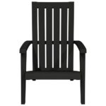 vidaXL Záhradná stolička Adirondack čierna polyratan – Obrázok 3