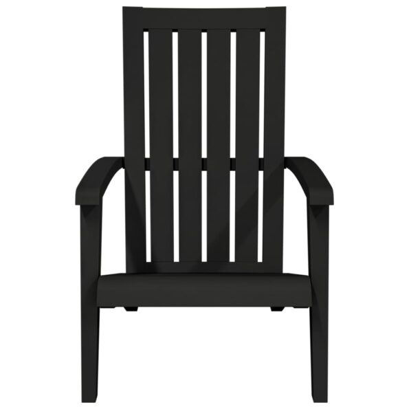 vidaXL Záhradná stolička Adirondack čierna polyratan – Obrázok 3
