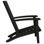 vidaXL Záhradná stolička Adirondack čierna polyratan – Obrázok 4