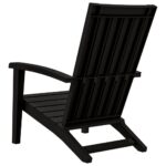 vidaXL Záhradná stolička Adirondack čierna polyratan – Obrázok 5