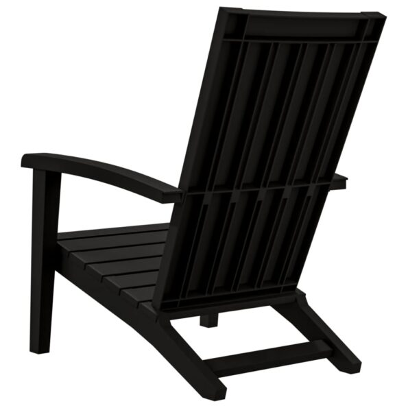 vidaXL Záhradná stolička Adirondack čierna polyratan – Obrázok 5