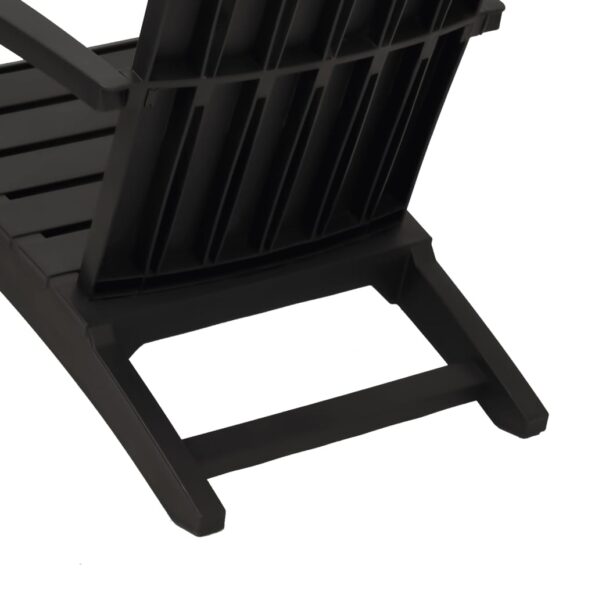 vidaXL Záhradná stolička Adirondack čierna polyratan – Obrázok 7
