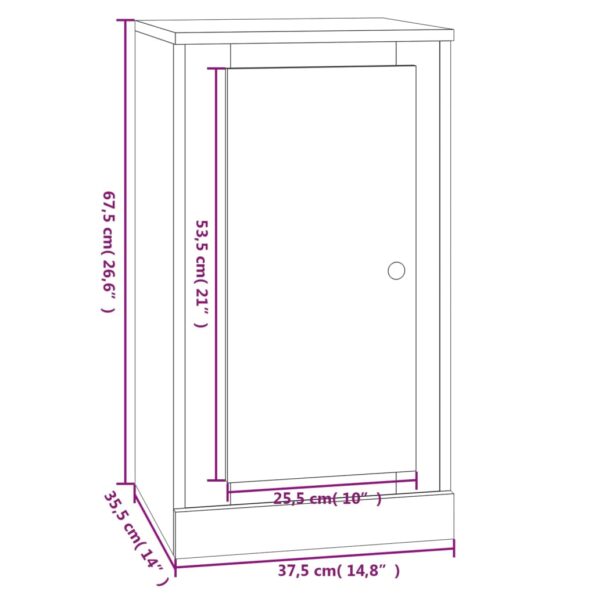 vidaXL Komoda biela 37,5x35,5x67,5 cm kompozitné drevo – Obrázok 11