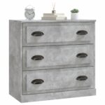 vidaXL Komoda betónovo sivá 70x35,5x67,5 cm spracované drevo – Obrázok 8
