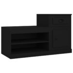 vidaXL Botník čierny 100x42x60 cm kompozitné drevo – Obrázok 2