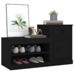 vidaXL Botník čierny 100x42x60 cm kompozitné drevo – Obrázok 4