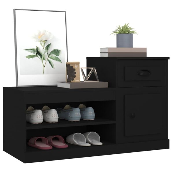 vidaXL Botník čierny 100x42x60 cm kompozitné drevo – Obrázok 4