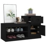 vidaXL Botník čierny 100x42x60 cm kompozitné drevo – Obrázok 5