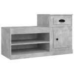 vidaXL Botník betónovo sivý 100x42x60 cm kompozitné drevo – Obrázok 2
