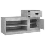 vidaXL Botník betónovo sivý 100x42x60 cm kompozitné drevo – Obrázok 8