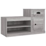 vidaXL Botník sivý dub sonoma 100x42x60 cm kompozitné drevo – Obrázok 2