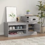 vidaXL Botník sivý dub sonoma 100x42x60 cm kompozitné drevo – Obrázok 3