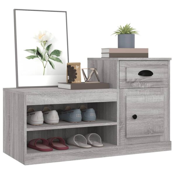 vidaXL Botník sivý dub sonoma 100x42x60 cm kompozitné drevo – Obrázok 4