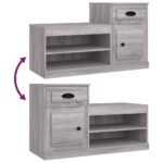 vidaXL Botník sivý dub sonoma 100x42x60 cm kompozitné drevo – Obrázok 9