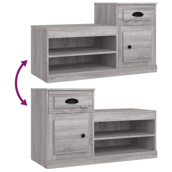 vidaXL Botník sivý dub sonoma 100x42x60 cm kompozitné drevo – Obrázok 9