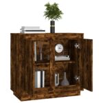 vidaXL Komoda dymový dub 80x34x75 cm kompozitné drevo – Obrázok 4