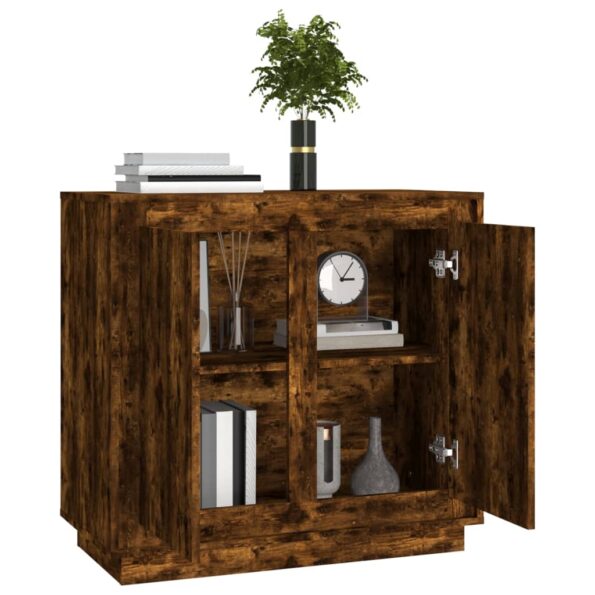 vidaXL Komoda dymový dub 80x34x75 cm kompozitné drevo – Obrázok 4