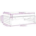 vidaXL Záhradná podnožka 120x80 cm masívna borovica – Obrázok 9