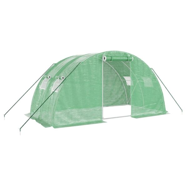 vidaXL Fóliovník s oceľovým rámom zelený 8 m² 4x2x2 m – Obrázok 2