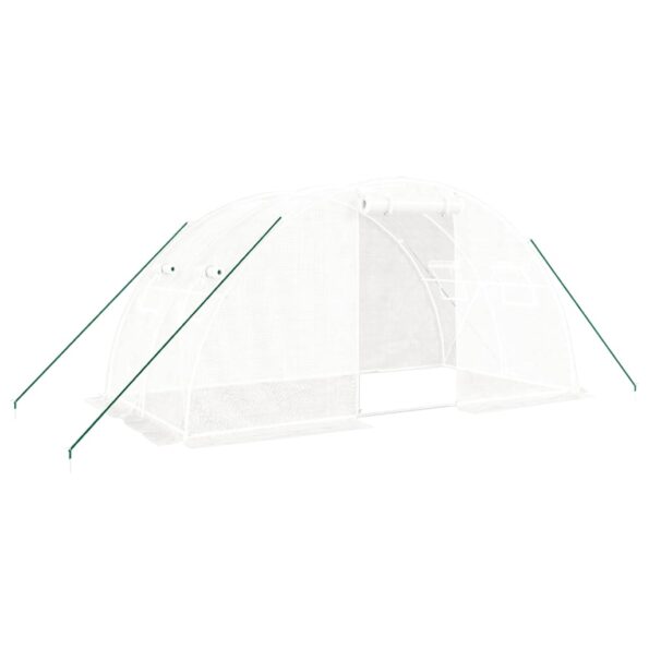 vidaXL Fóliovník s oceľovým rámom biely 8 m² 4x2x2 m – Obrázok 2