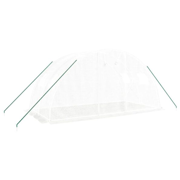 vidaXL Fóliovník s oceľovým rámom biely 8 m² 4x2x2 m – Obrázok 3