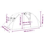 vidaXL Fóliovník s oceľovým rámom biely 8 m² 4x2x2 m – Obrázok 12