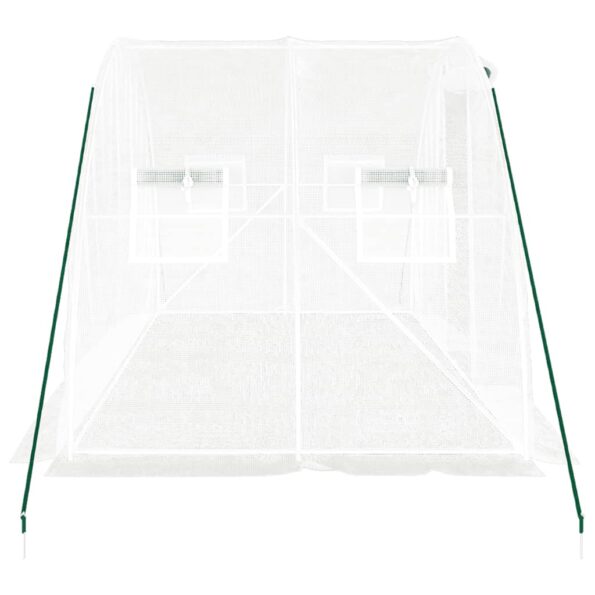vidaXL Fóliovník s oceľovým rámom biely 8 m² 4x2x2 m – Obrázok 5