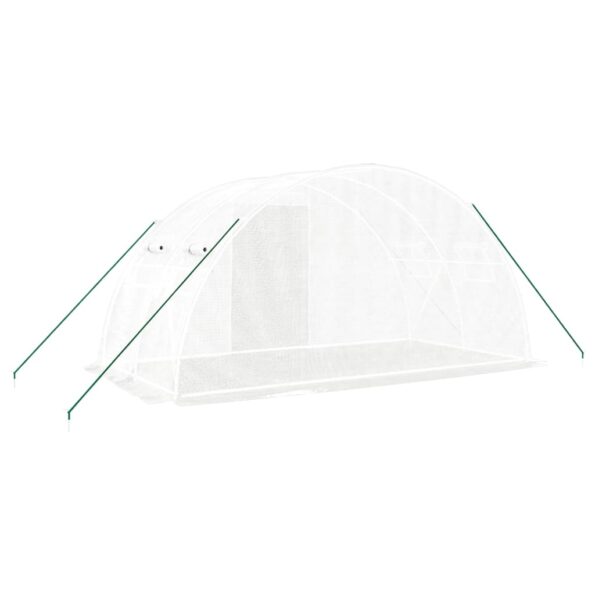 vidaXL Fóliovník s oceľovým rámom biely 8 m² 4x2x2 m – Obrázok 6