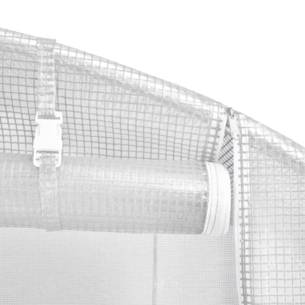 vidaXL Fóliovník s oceľovým rámom biely 8 m² 4x2x2 m – Obrázok 11
