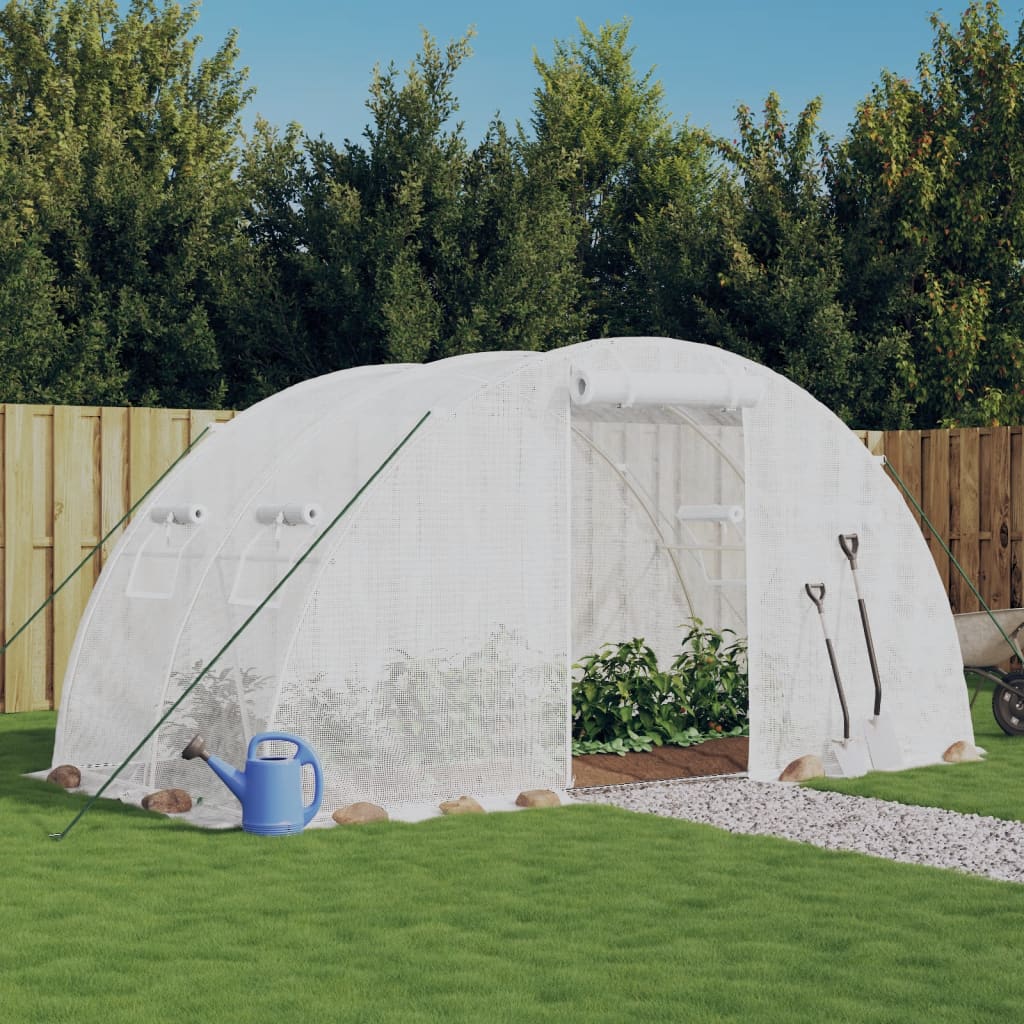 VXL8720845811884_m_en_hd_1.jpg vidaXL Fóliovník s oceľovým rámom biely 8 m² 4x2x2 m – Obrázok 1