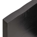 vidaXL Nástenná polica tmavohnedá 60x60x(2-4) cm ošetrený dubový masív – Obrázok 3
